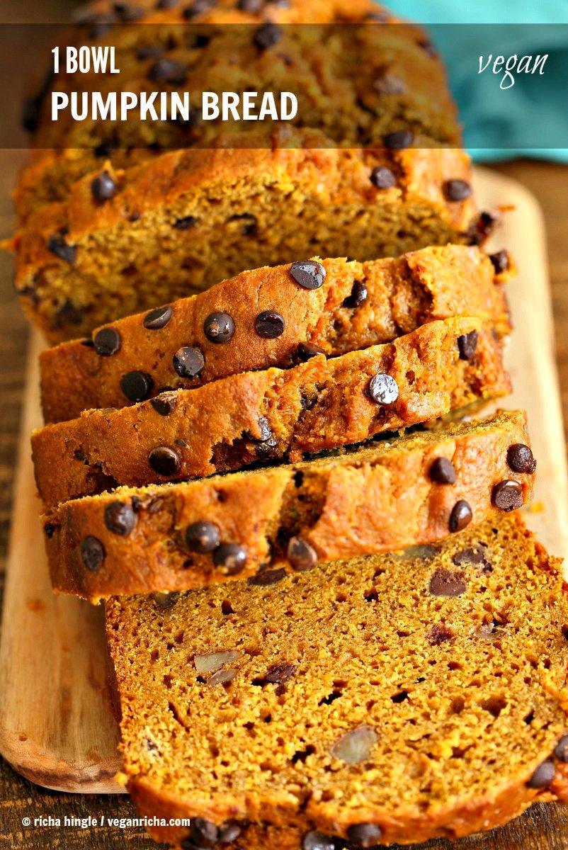 1 Bowl Vegan Pumpkin Bread Recipe
