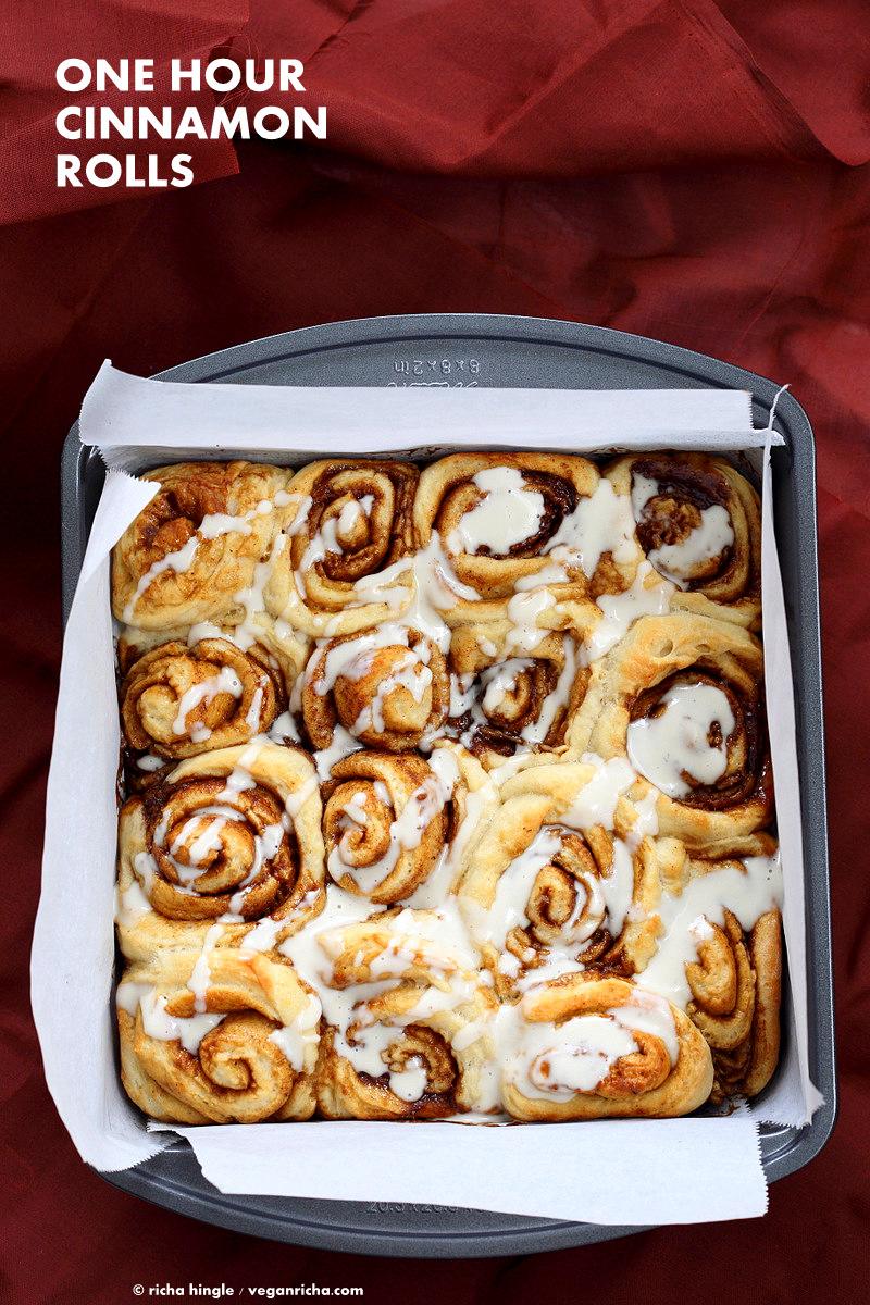 1 Hour Vegan Cinnamon Rolls with Aquafaba