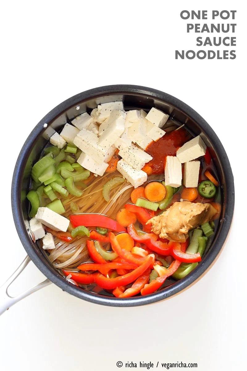 One Pot Peanut Sauce Noodles