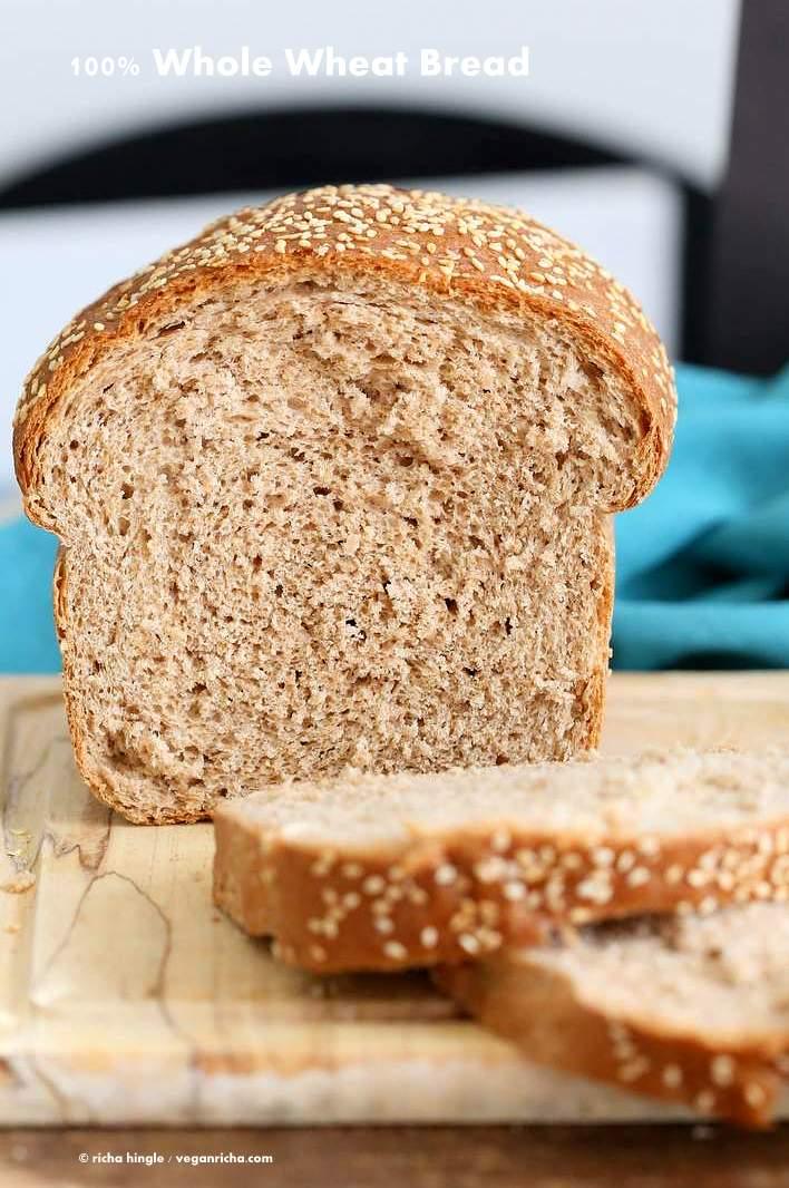 100% Whole Wheat Bread Recipe | Pitzn #whole #wheat #sandwich #Bread