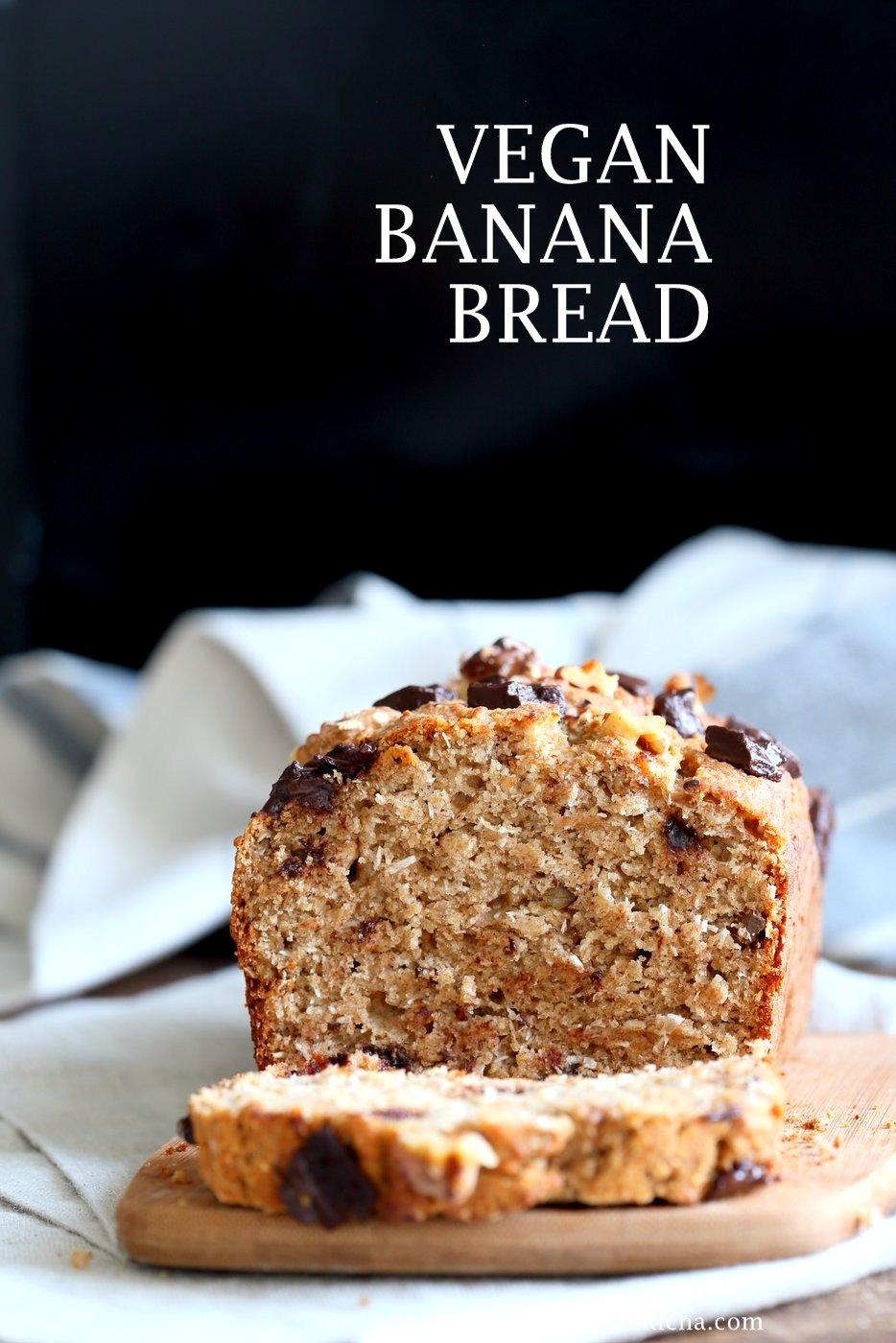 Vegan Banana Bread Loaf #vegan #veganricha