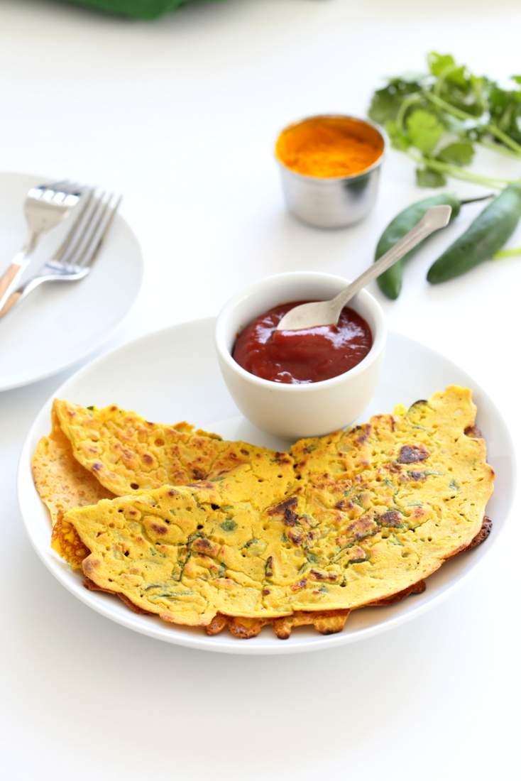 Chickpea Flour Pancakes - Besan Chilla