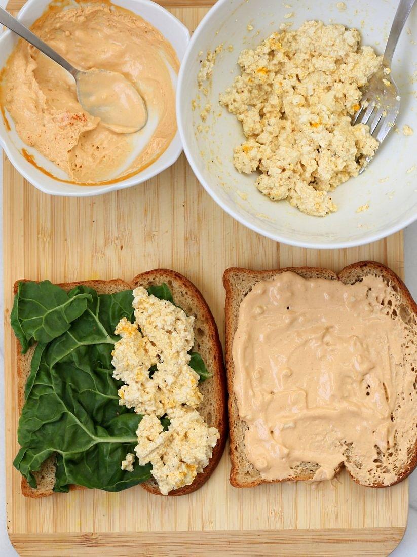 Tofu Egg Salad Sandwich | Pitzn