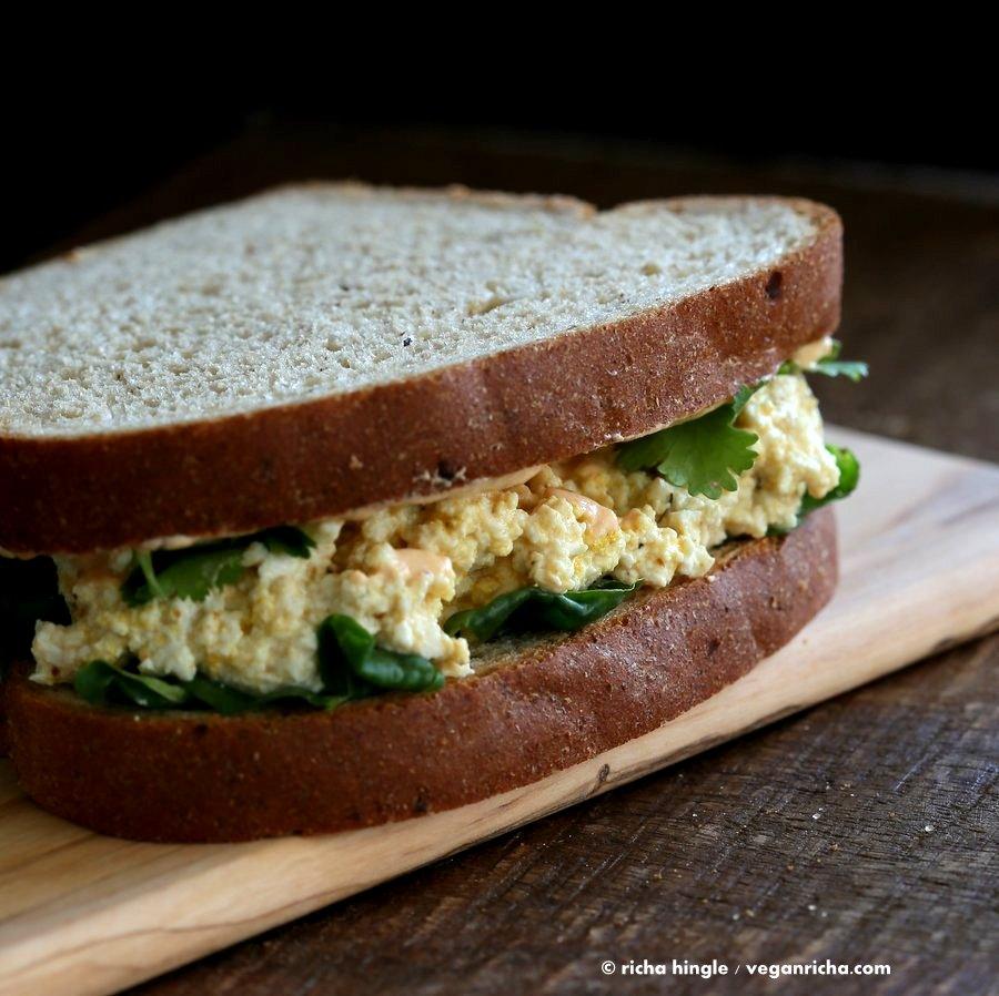 Tofu Egg Salad Sandwich | Pitzn