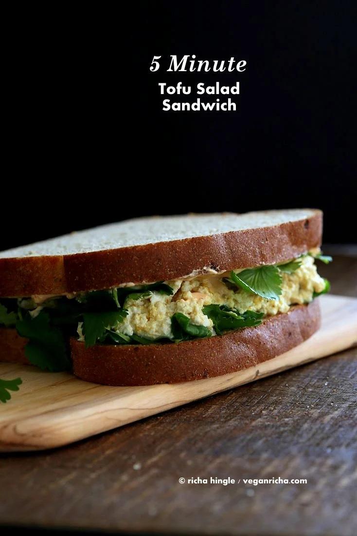 5 Minute Tofu Egg Salad Sandwich Recipe
