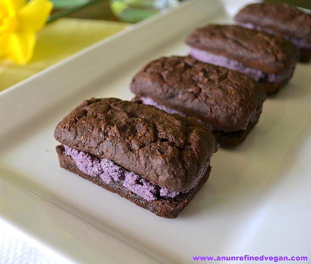 Annie’s Chocolate and Blueberry Creme Whoopie Pies. Vegan Glutenfree Recipe