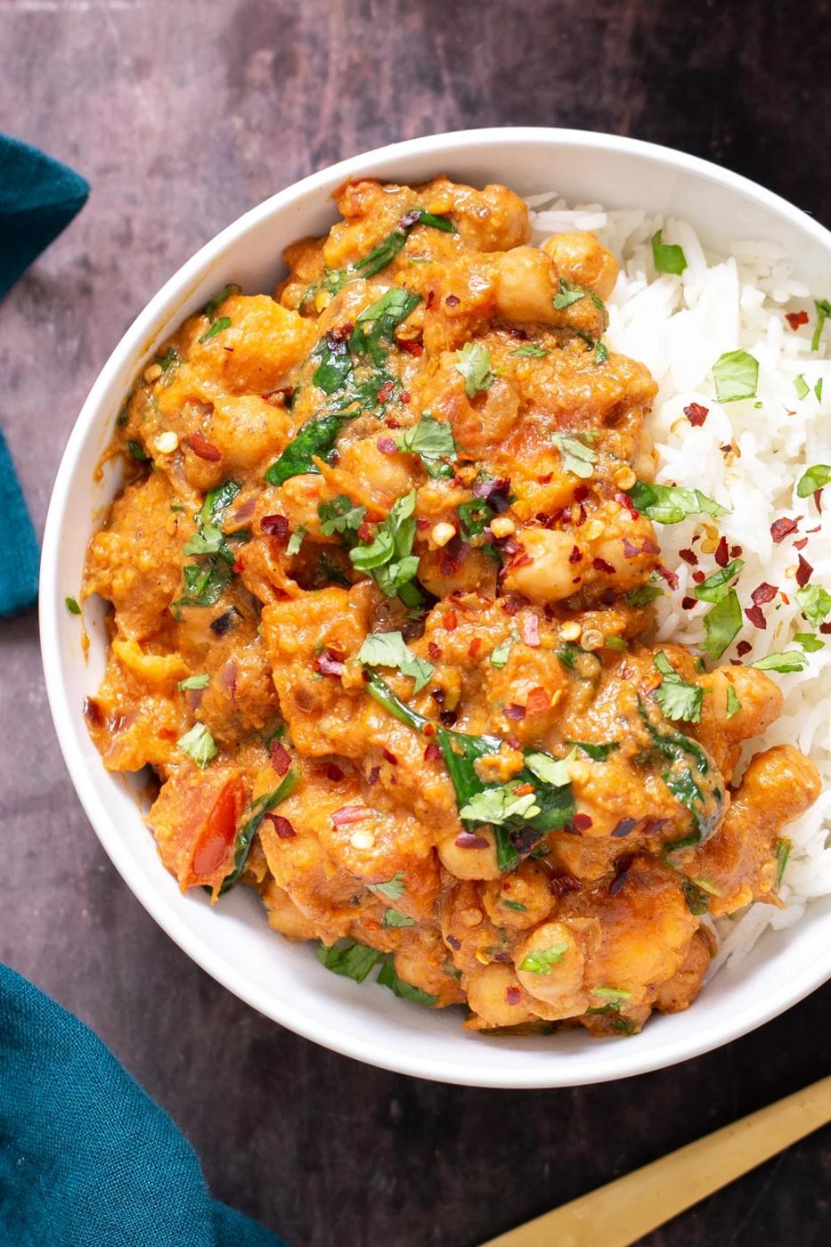 Baked Chickpea Sweet Potato Curry