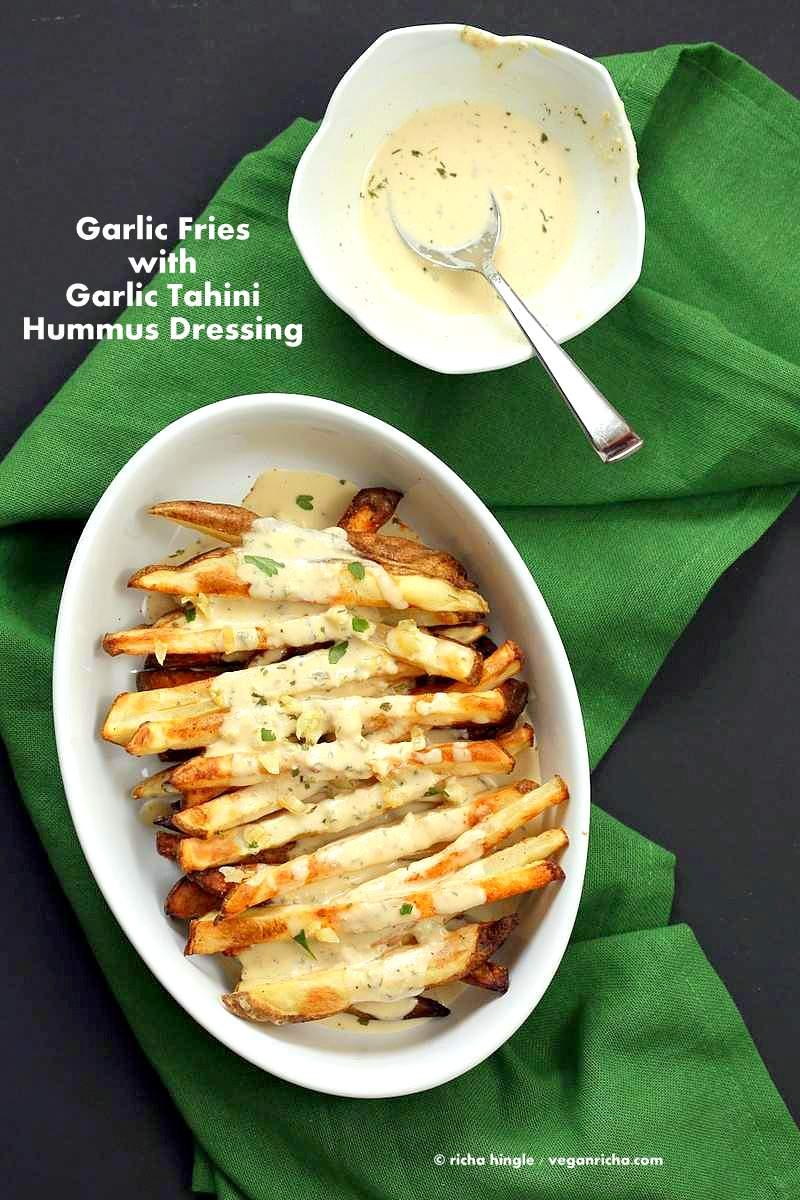 Baked Fries with Garlic Sauce