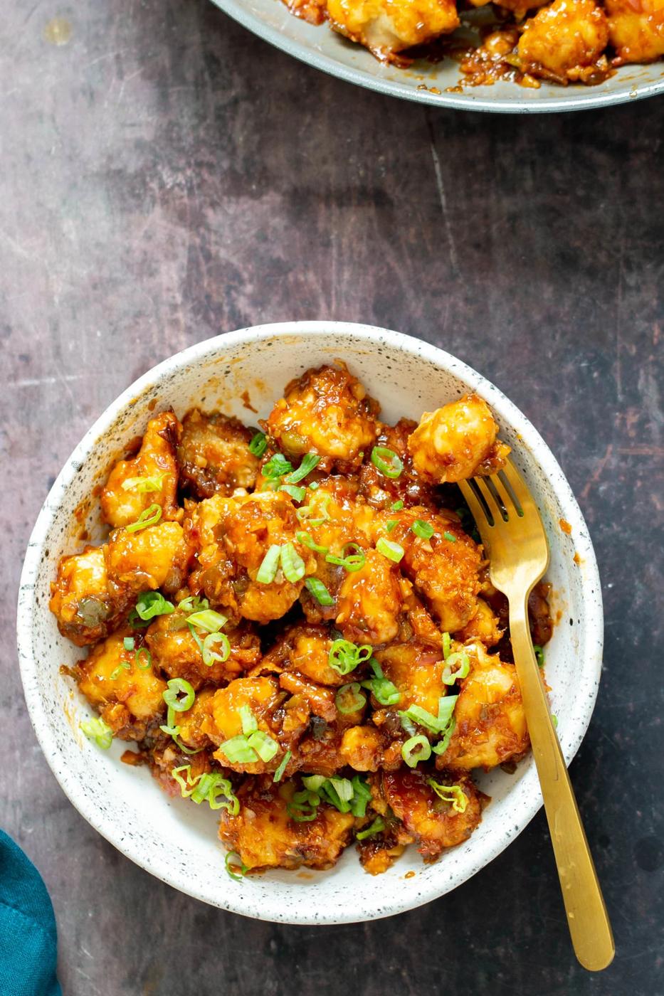 Baked Gobi Manchurian – Cauliflower Manchurian