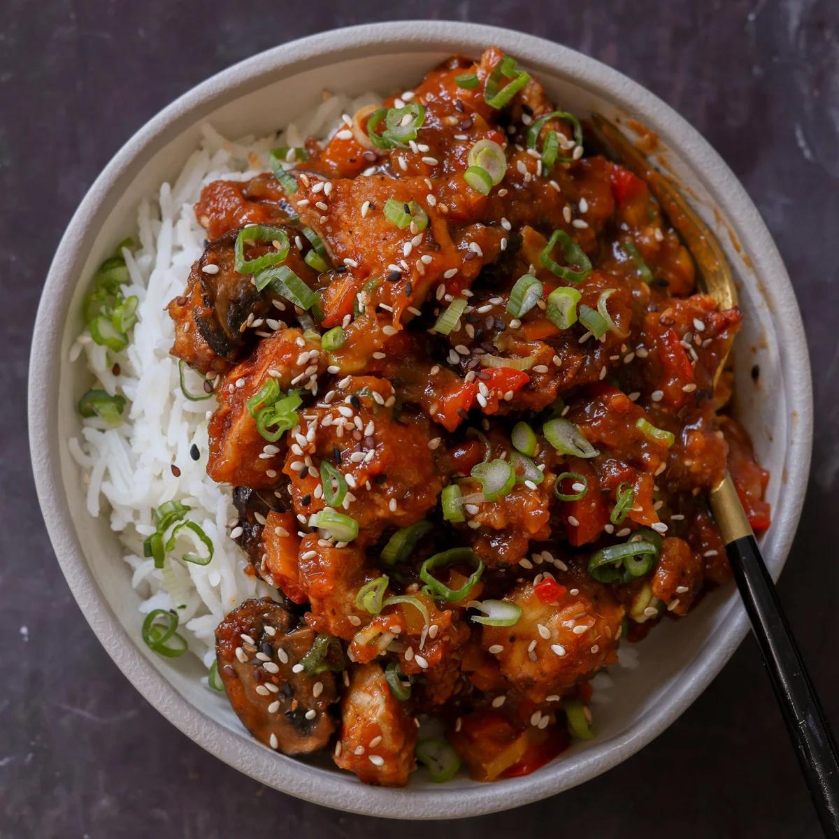 Baked Mushroom Tofu Stir Fry (1 pan, nut-free with gluten-free and soy-free options)