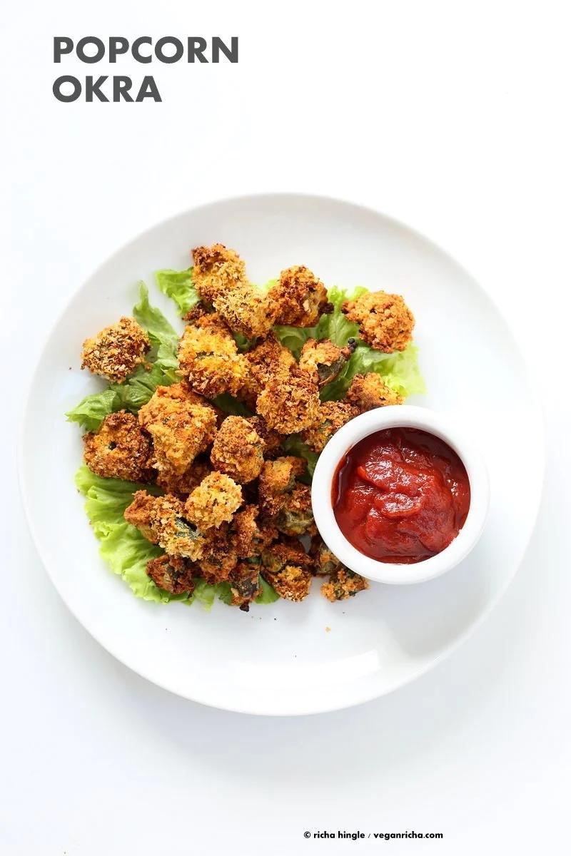 Baked Popcorn Okra