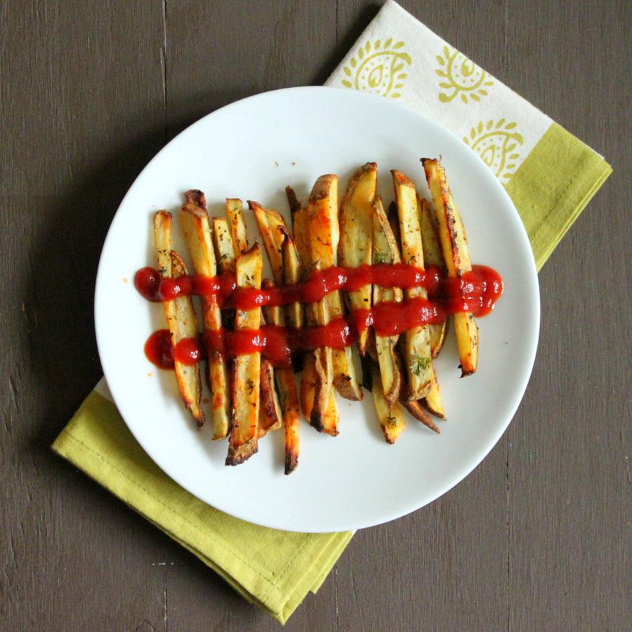 Baked Potato French Fries. vegan glutenfree recipe.