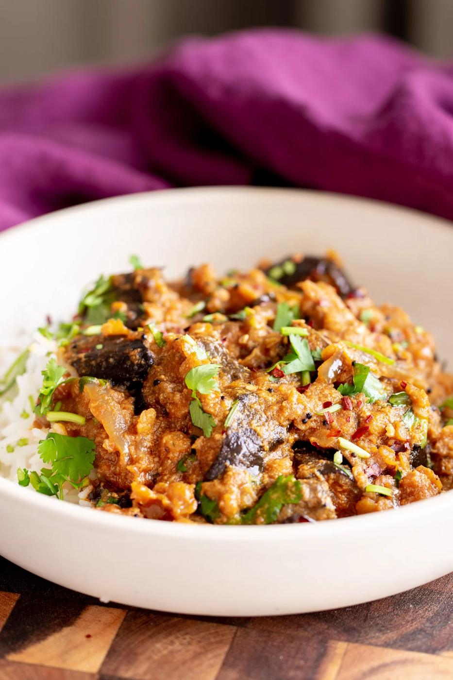 South Indian Eggplant Curry Recipe (Baked Casserole)