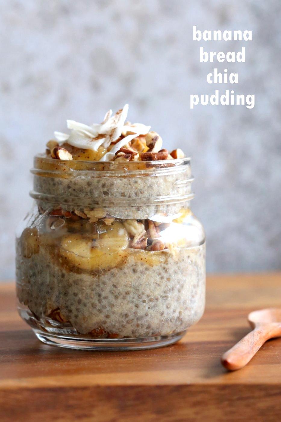 Banana Chia Pudding with Caramelized Banana and Coconut
