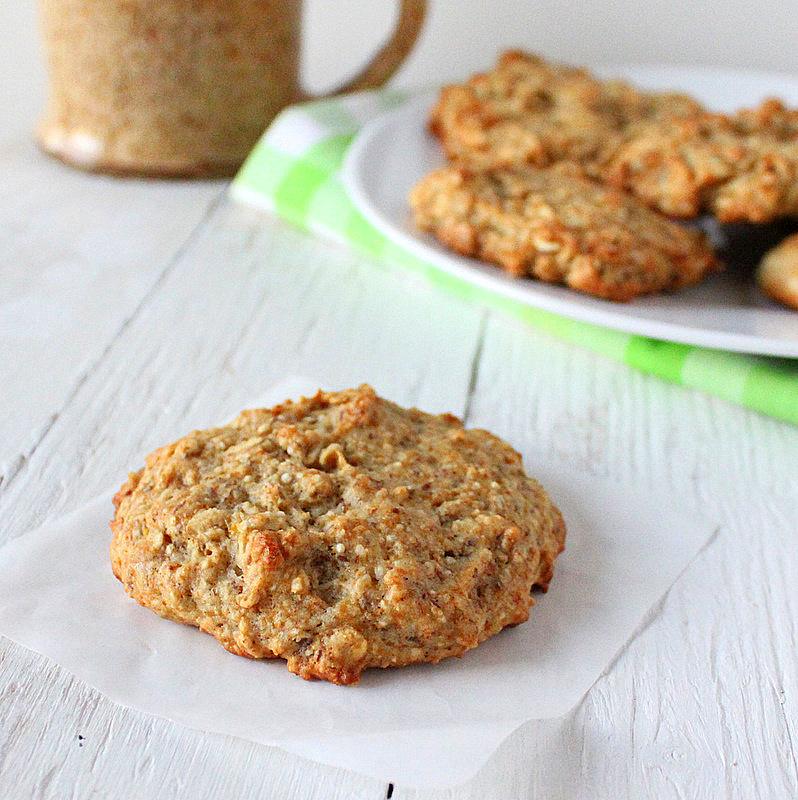 Banana Oatmeal Quinoa Raisin Muffin top cookies. vegan