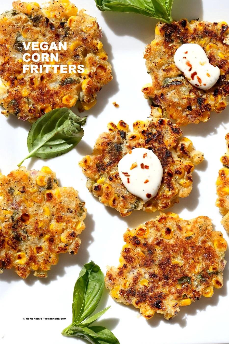 Basil Jalapeno Corn Fritters Gluten free