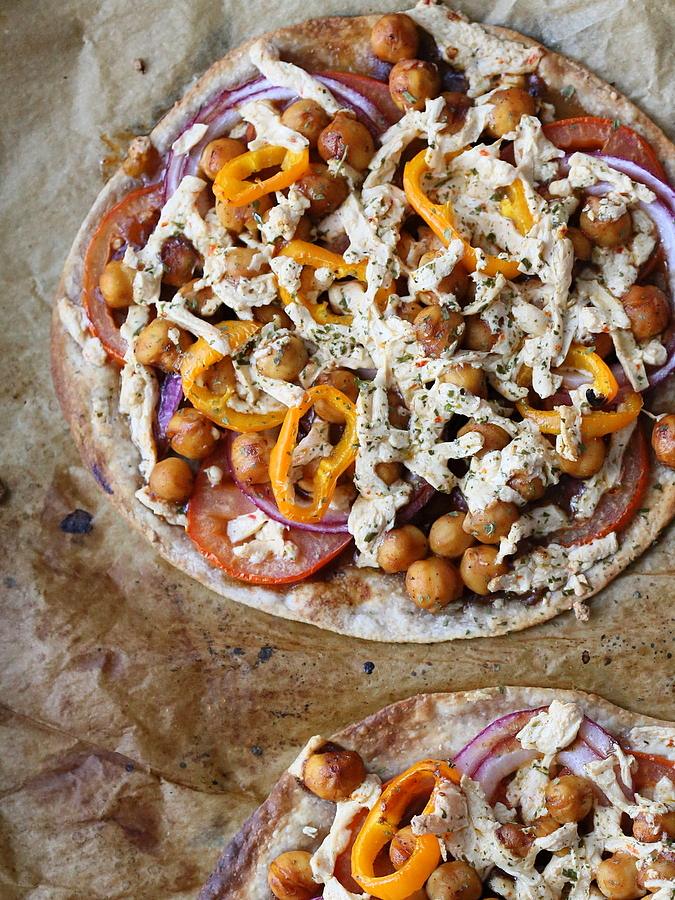 BBQ Chickpea individual Pizza