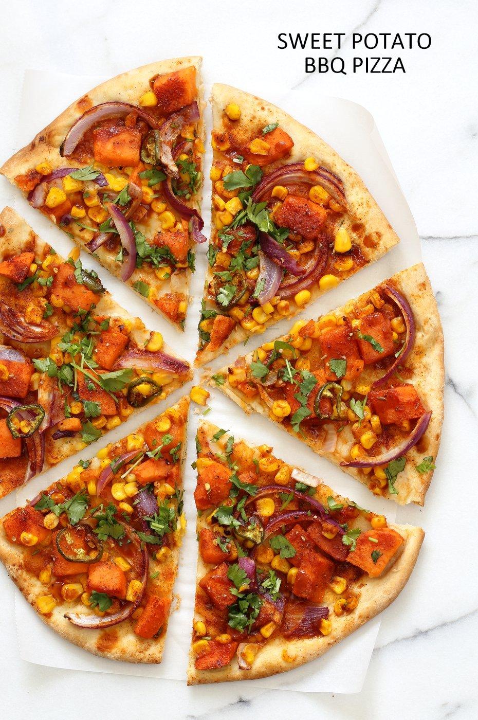 BBQ Sweet Potato Pizza with homemade BBQ Seasoning