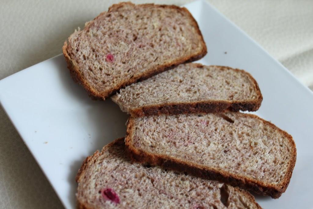 Beet and Strawberry Wheat loaf