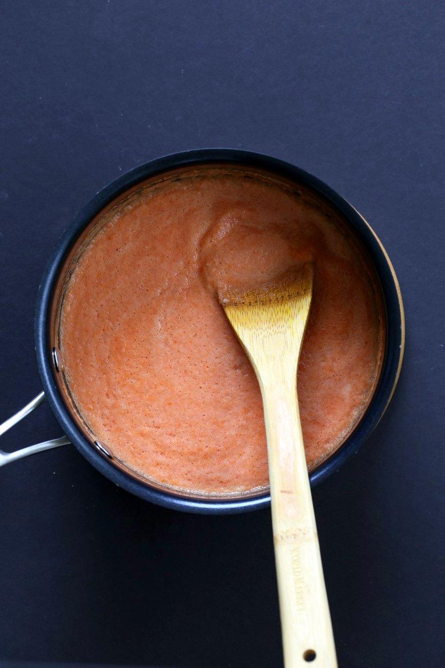 Easy Bhuna Masala Sauce for Indian curries. 1 Pot 30 Minute Masala Sauce. Bhuna means roasted. Use this roasted masala simmer sauce for quick curries. Add non dairy milk or cashew cream or yogurt. #Vegan #Glutenfree #Recipe #VeganRicha | VeganRicha.com