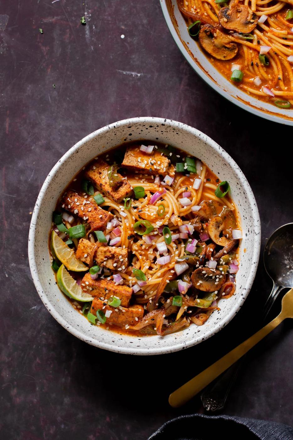 birria ramen in a bowl
