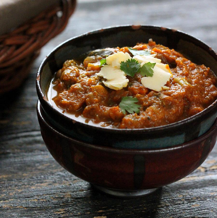 Black Eyed Pea Pumpkin Chard Chili. Glutenfree Vegan Recipe