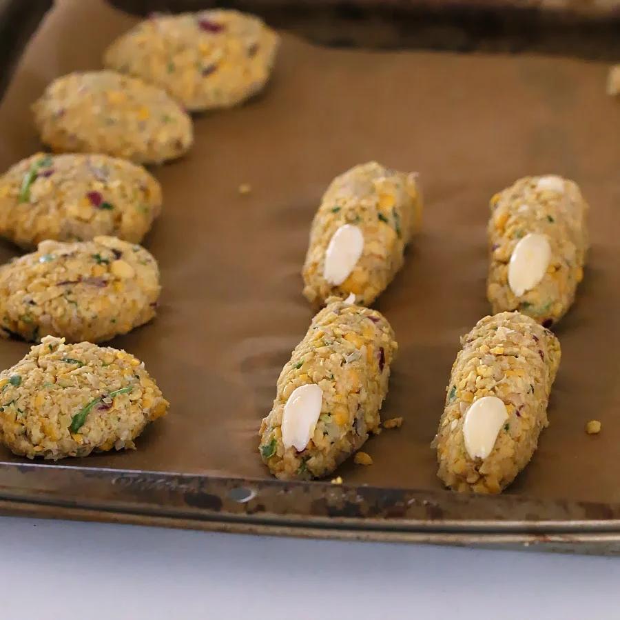 Vegan Falafel Fingers. Perfect halloween snack. Easy Witch fingers! VeganRicha.com #Glutenfree #Soyfree #Sugarfree #vegan #Recipe