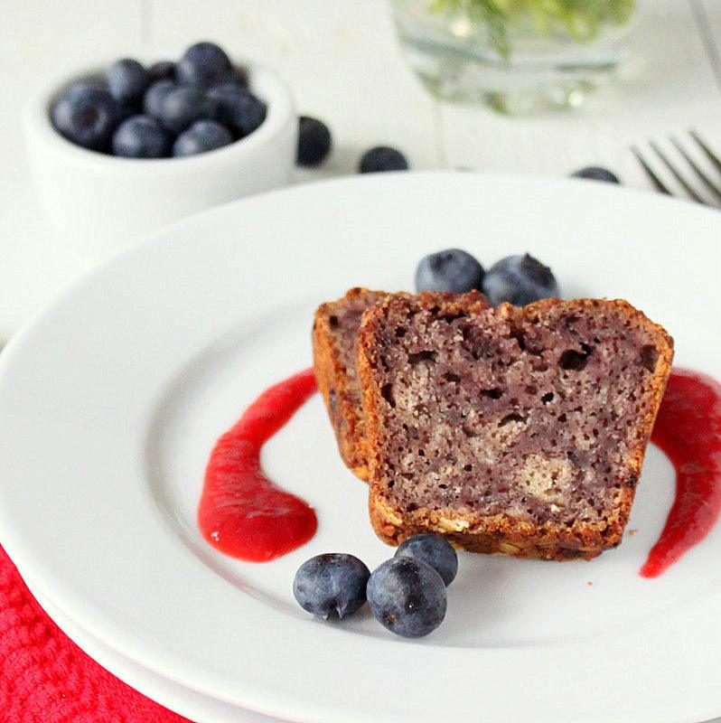 Blueberry Apple Whole grain Cake. Vegan