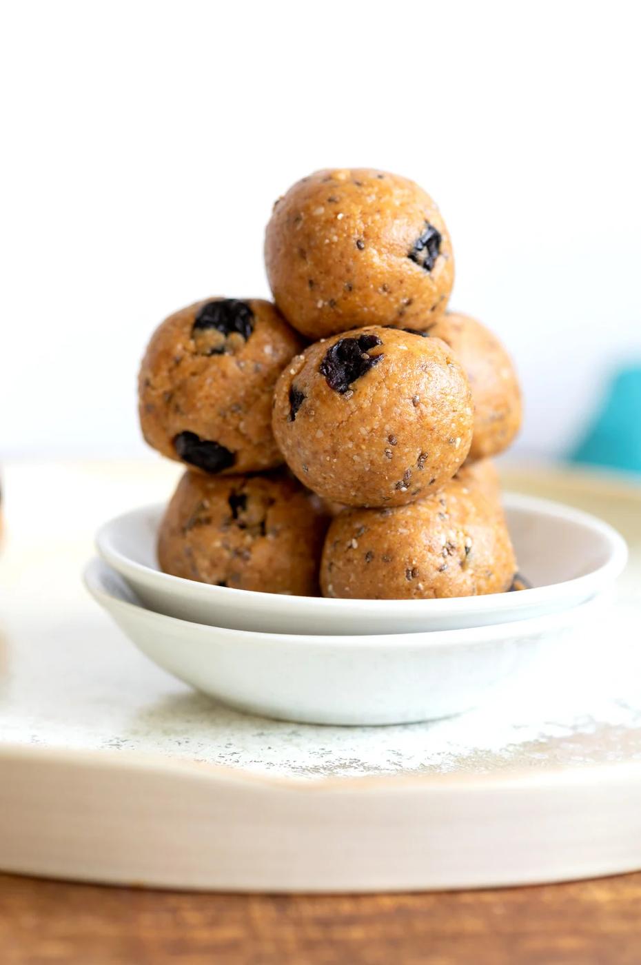 Blueberry Muffin Energy Bites Vegan Grainfree