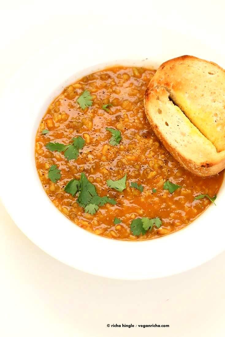 Brown Rice Mung Bean Kitchari - Mung Bean Stew | Pitzn