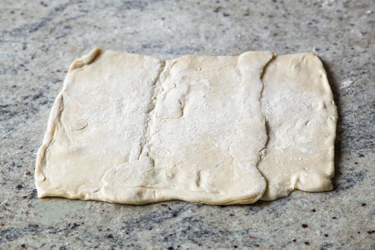 puff pastry sheet before rolling out