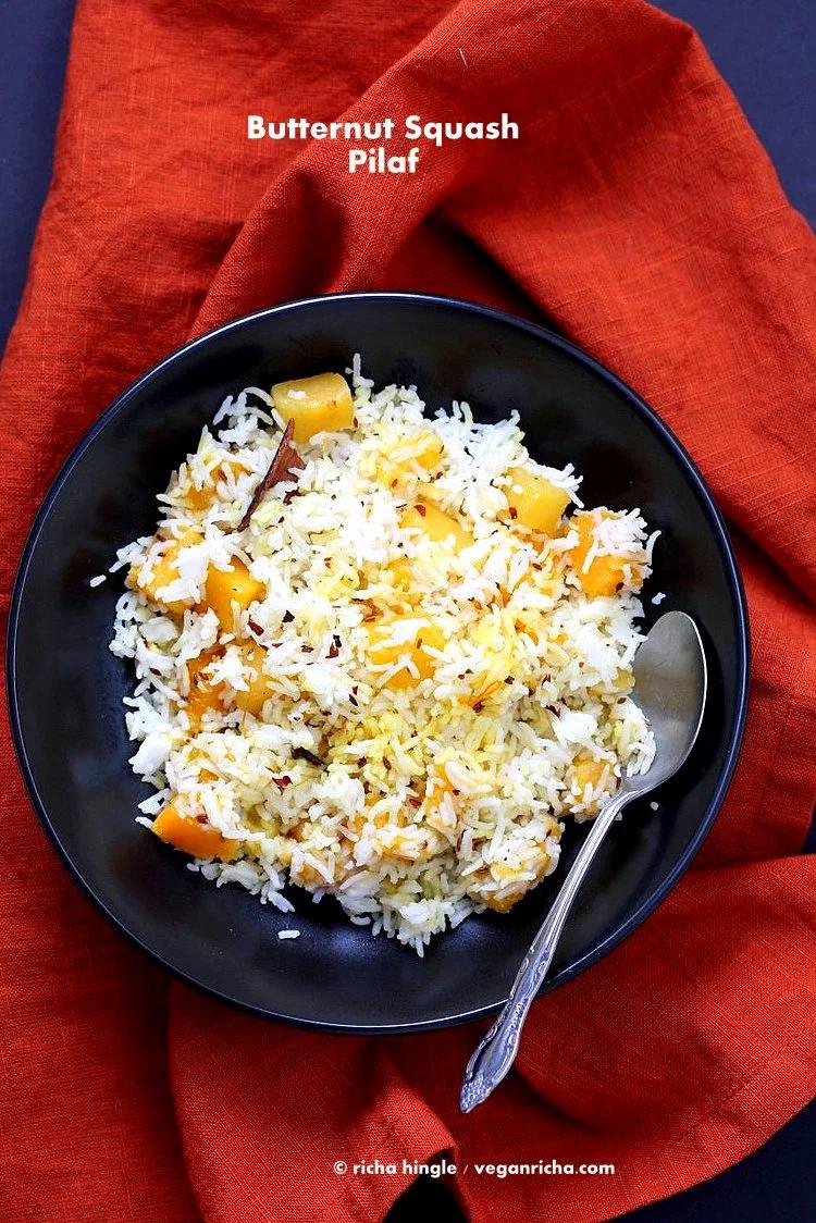 Butternut Squash Pilaf with Cumin, Cardamom, Cloves