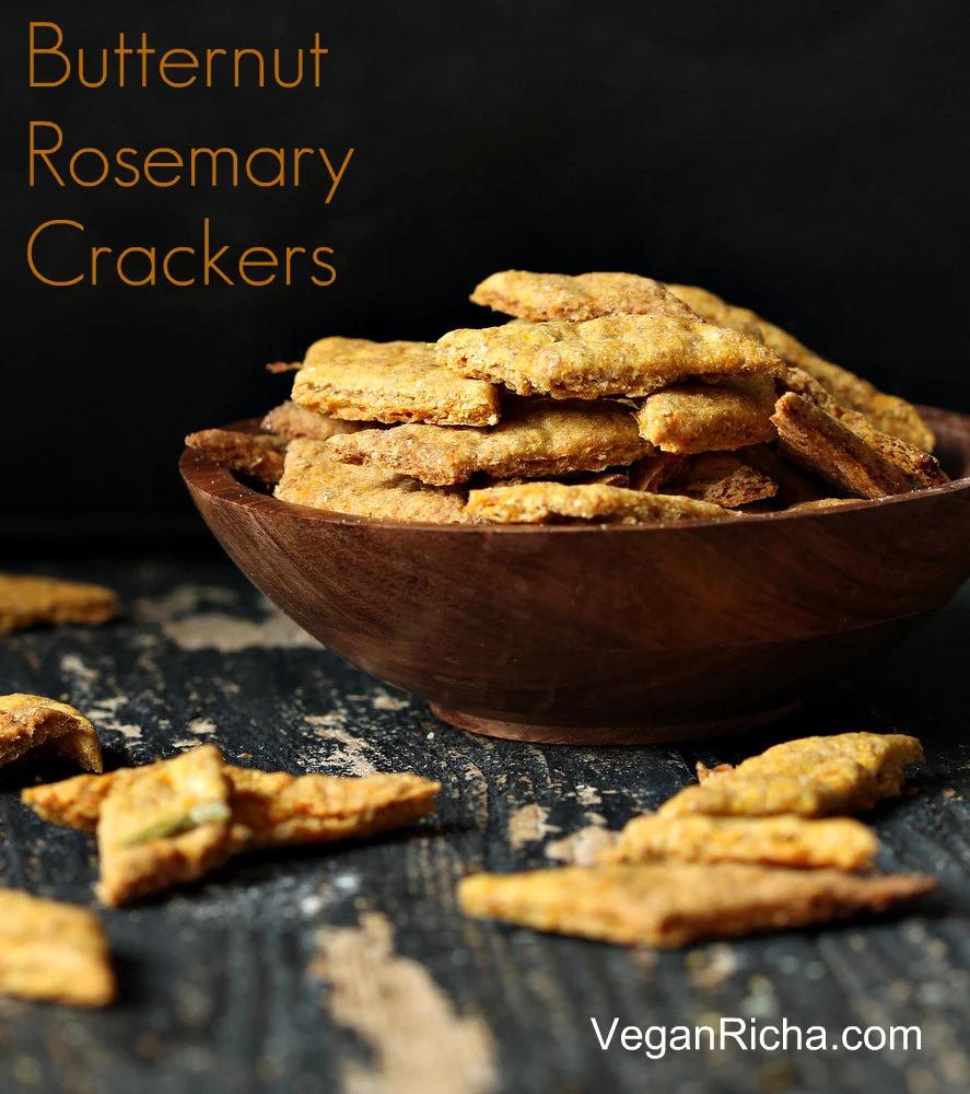 Butternut Squash Rosemary Onion Crackers for us and Butternut Multigrain biscuits for Dogs. Vegan Recipe