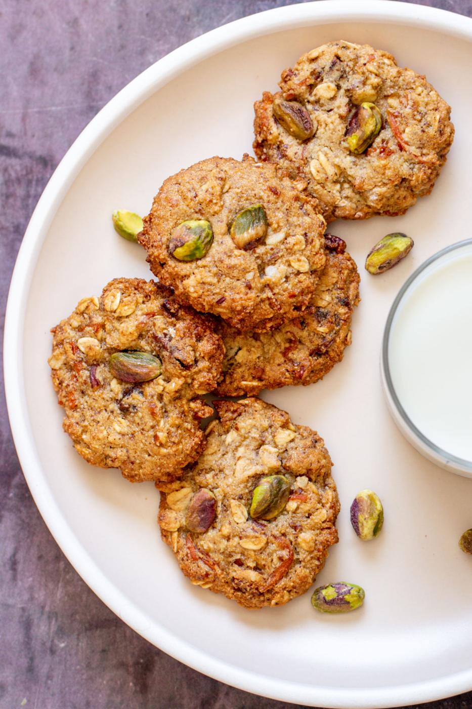 Vegan Carrot Cake Oatmeal Cookies