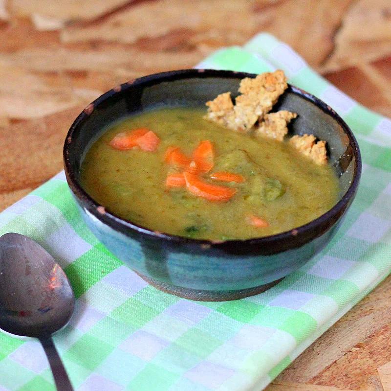 Carrot Celery Leek Potato Soup. Vegan, glutenfree