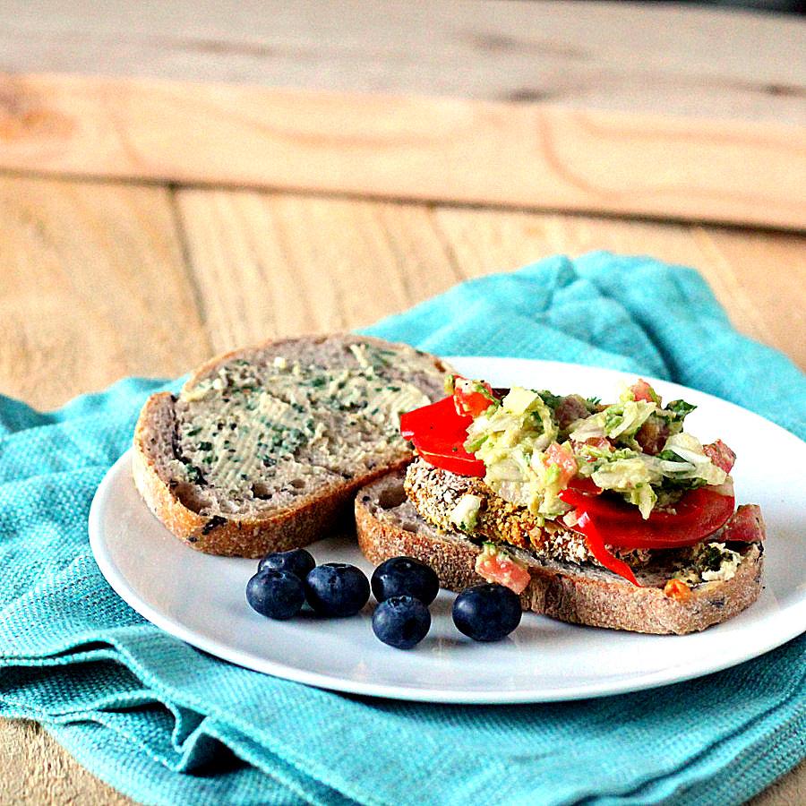 Cauliflower potato spicy patties. Sprouted black eyed peas, potato Oat patties, Blackened Tempeh for Make your own Panini Sunday. Vegan glutenfree