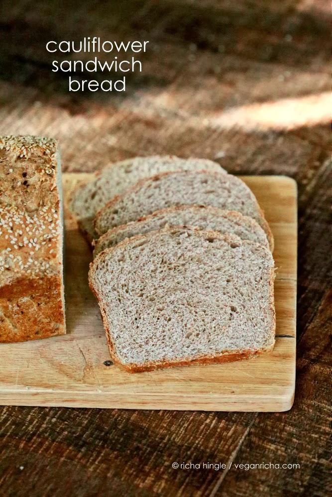 Cauliflower Sandwich Bread Loaf. Vegan Recipe