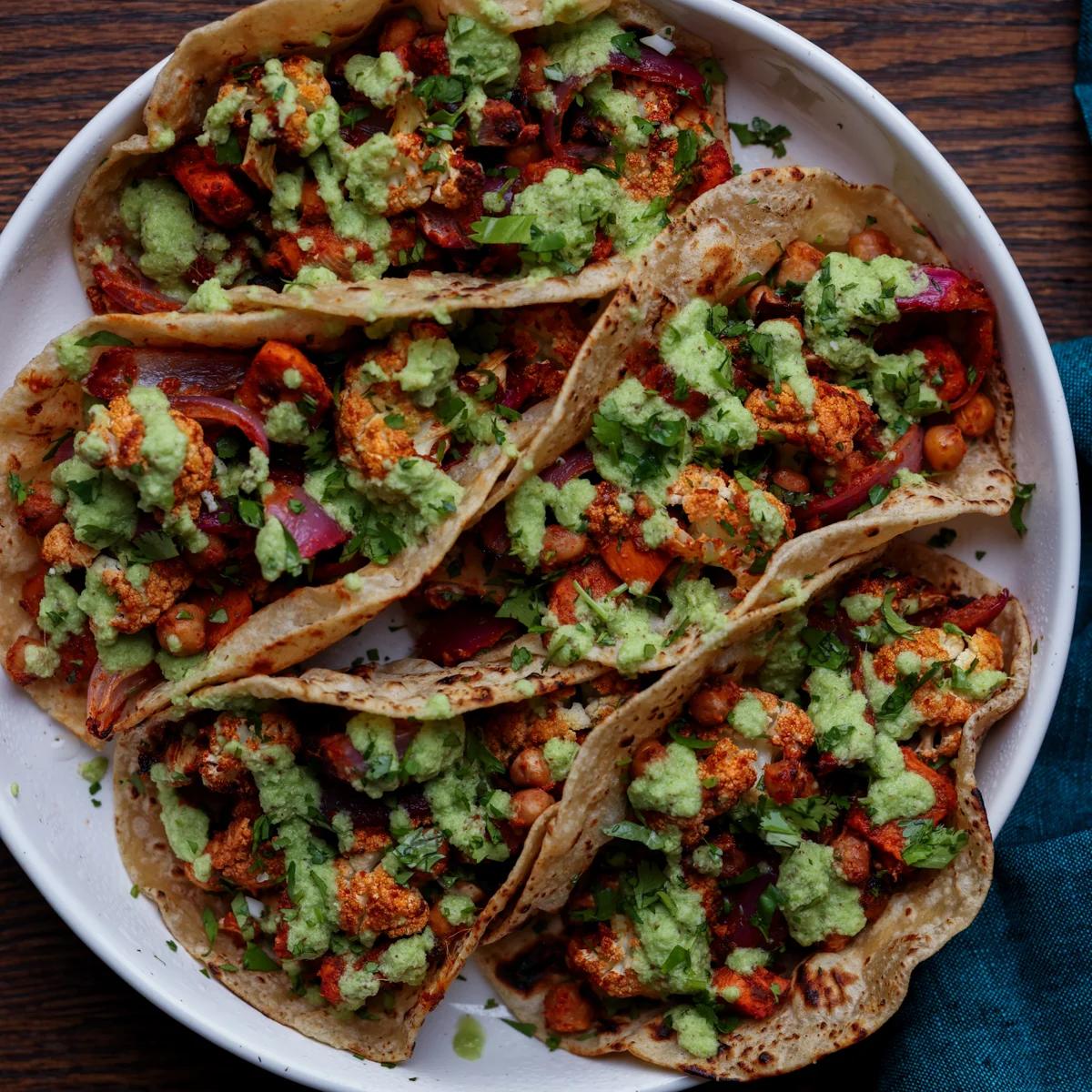 Cauliflower Sweet Potato Tacos