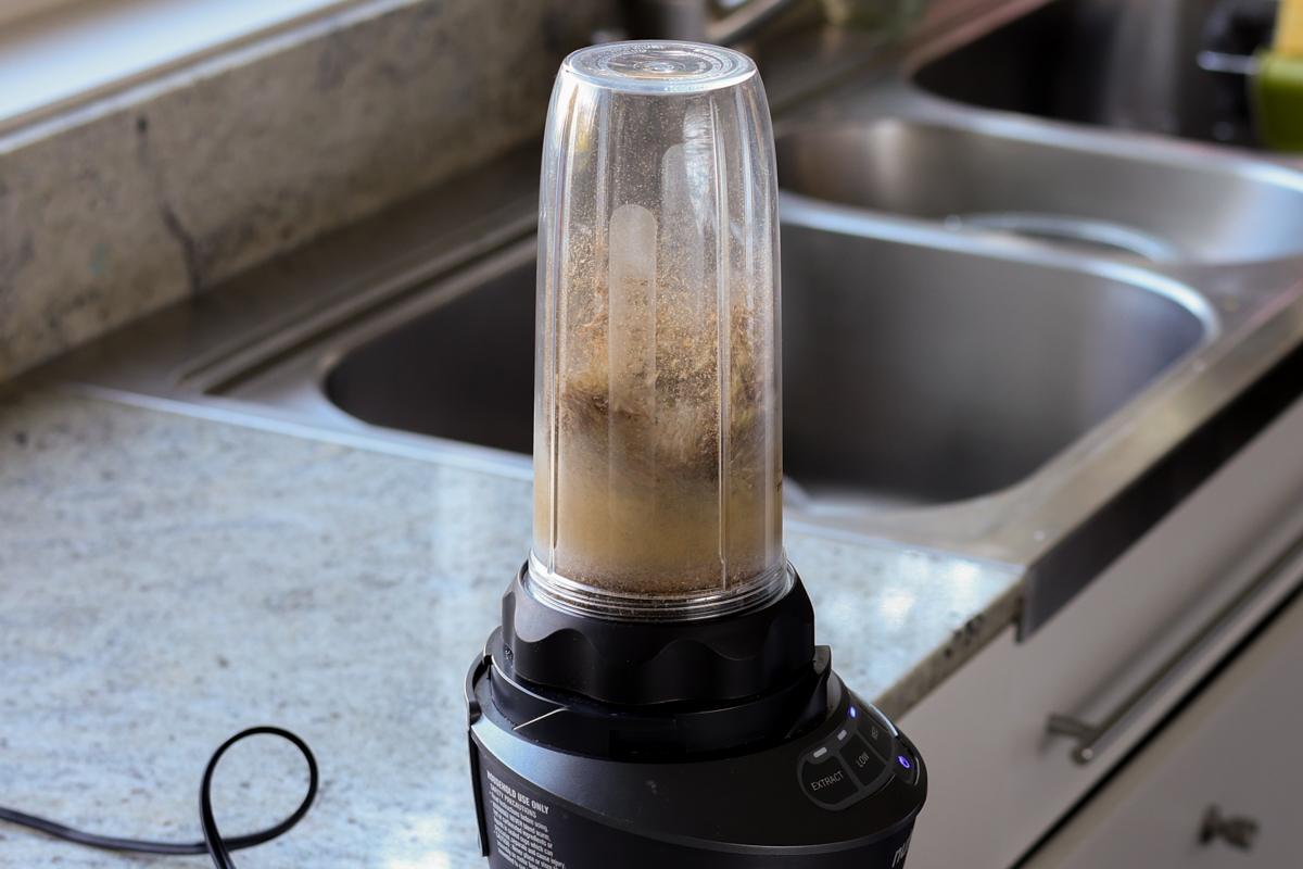 blending spices into a powder