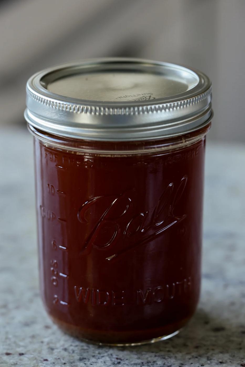 chai concentrate in a jar