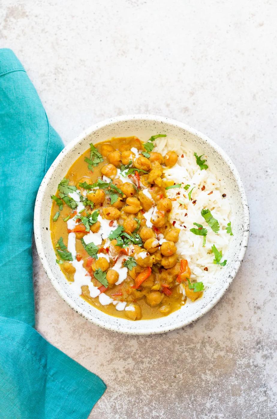 Chickpea Coconut Curry – Instant Pot or Saucepan