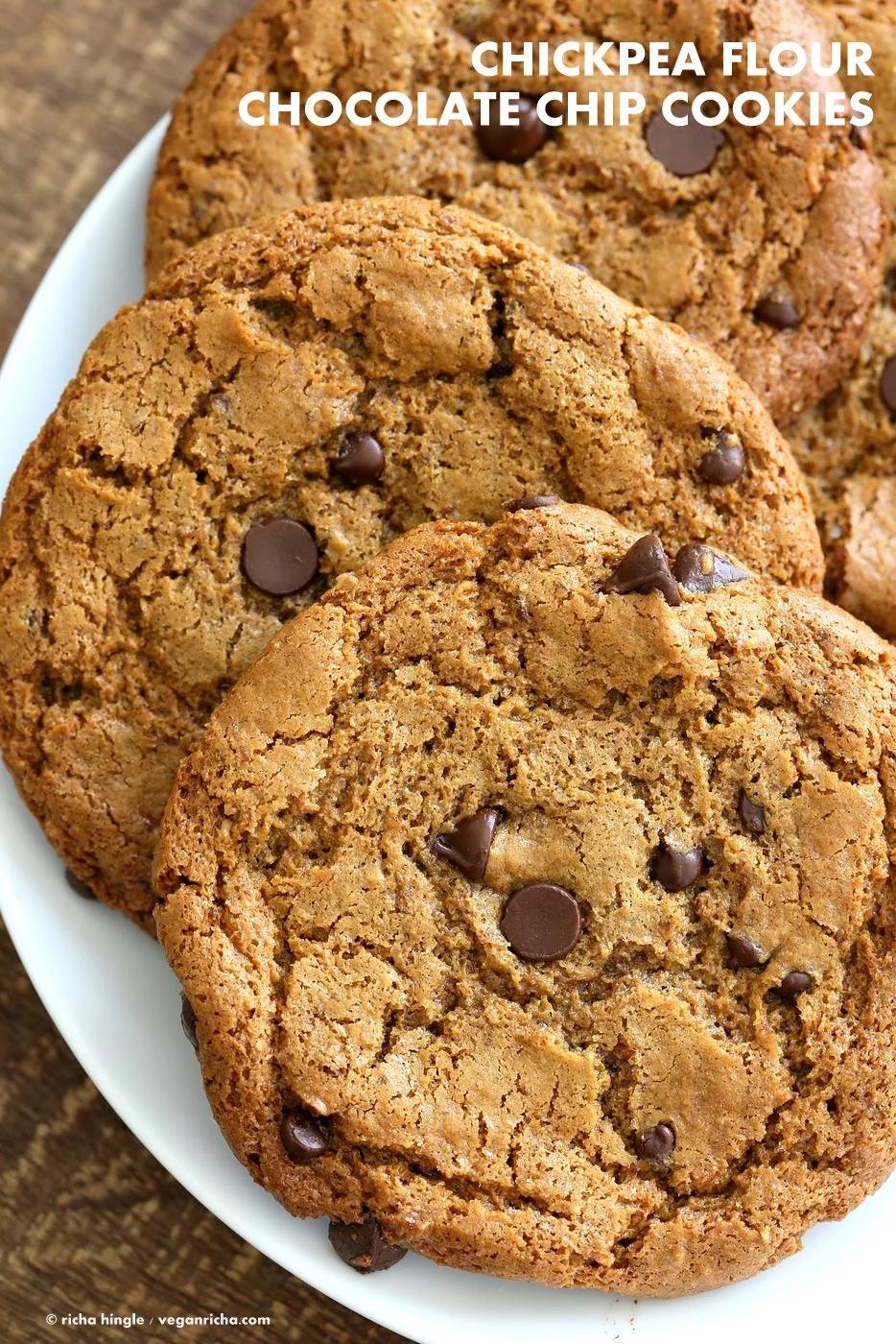 Chickpea Flour Chocolate Chip Cookies Gluten-free
