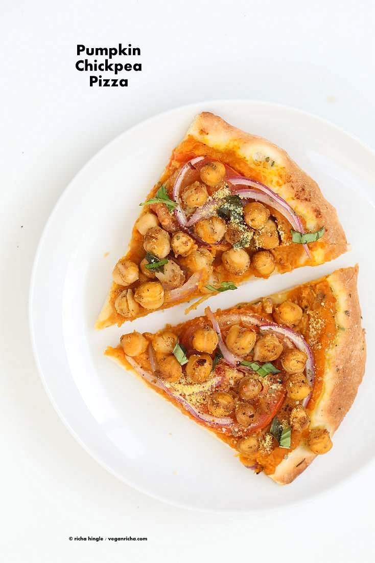 Chickpea Pumpkin Veggie Pizza