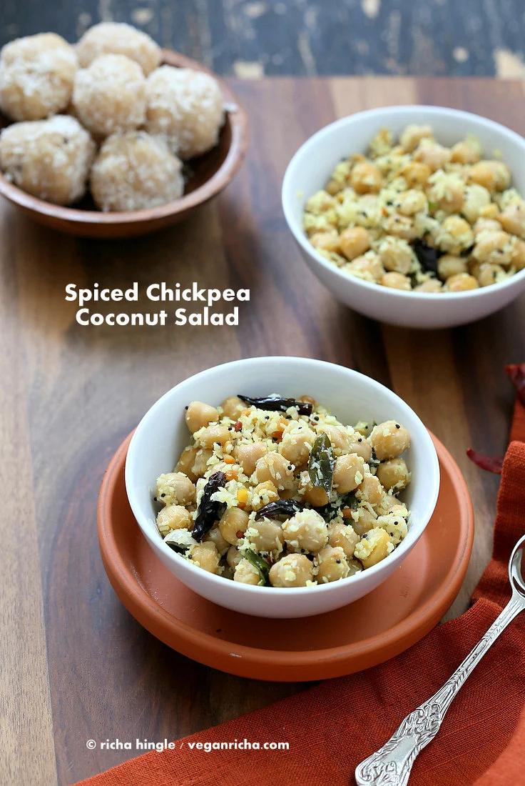 Chickpea Sundal – Spiced Chickpea Coconut Salad. Vegan Gluten-free Recipe