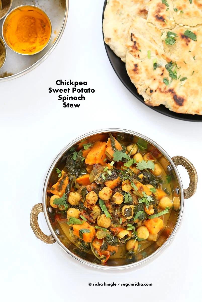 1 Pot Chickpea Sweet Potato Spinach Curry
