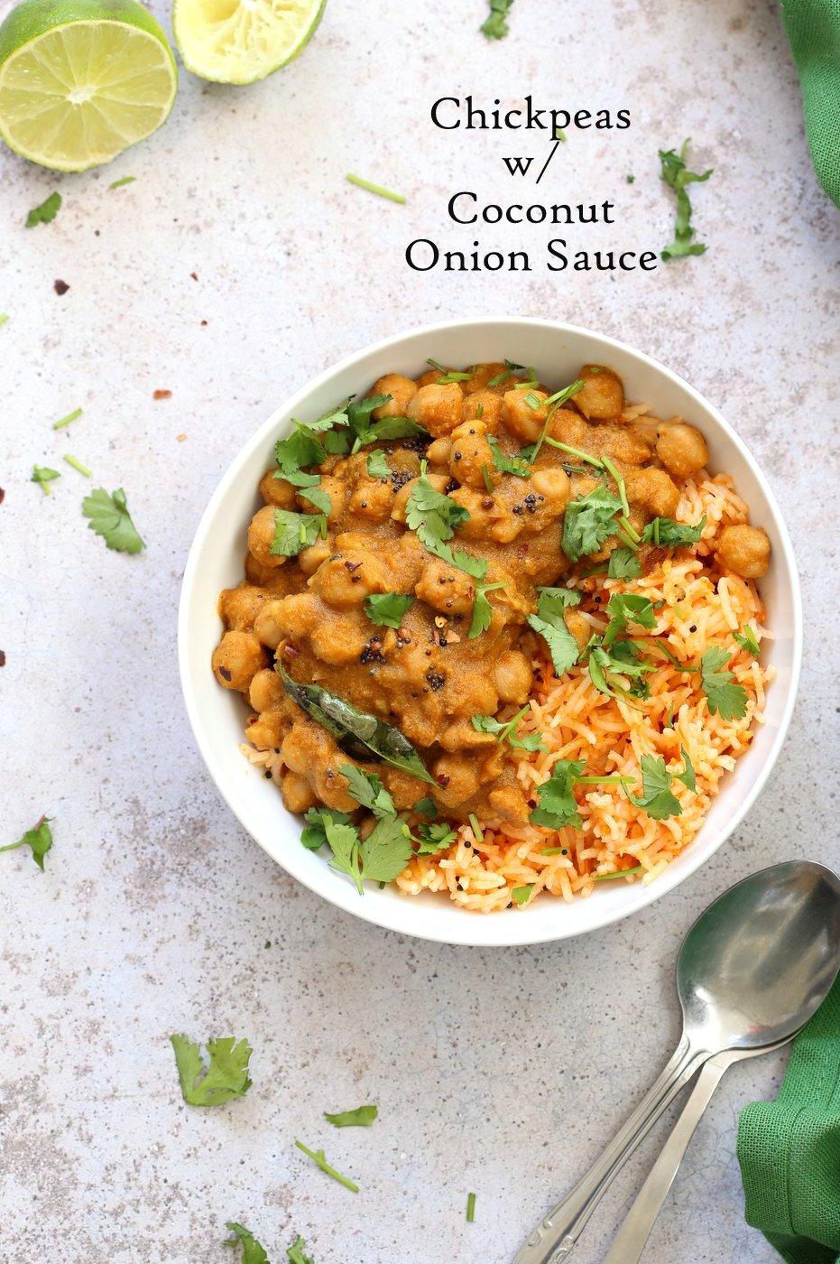 Chickpeas in Coconut Onion Sauce – Manglorean Chana Gassi