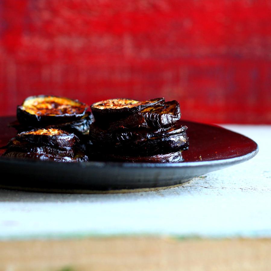 Chili Eggplant Stacks. vegan glutenfree recipe