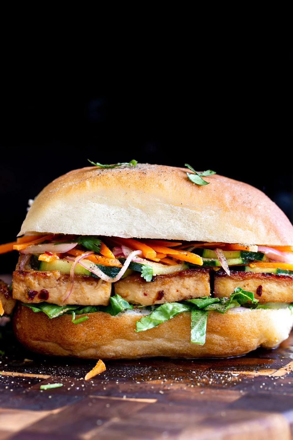 Miso Chili Garlic Tofu Sandwich