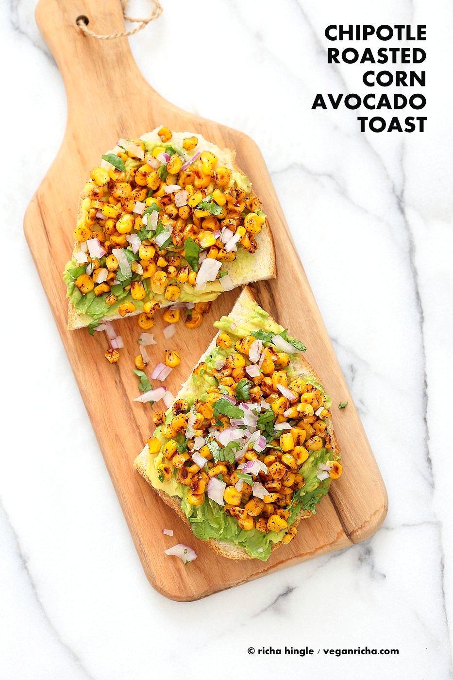 Chipotle Roasted Corn Avocado Toast