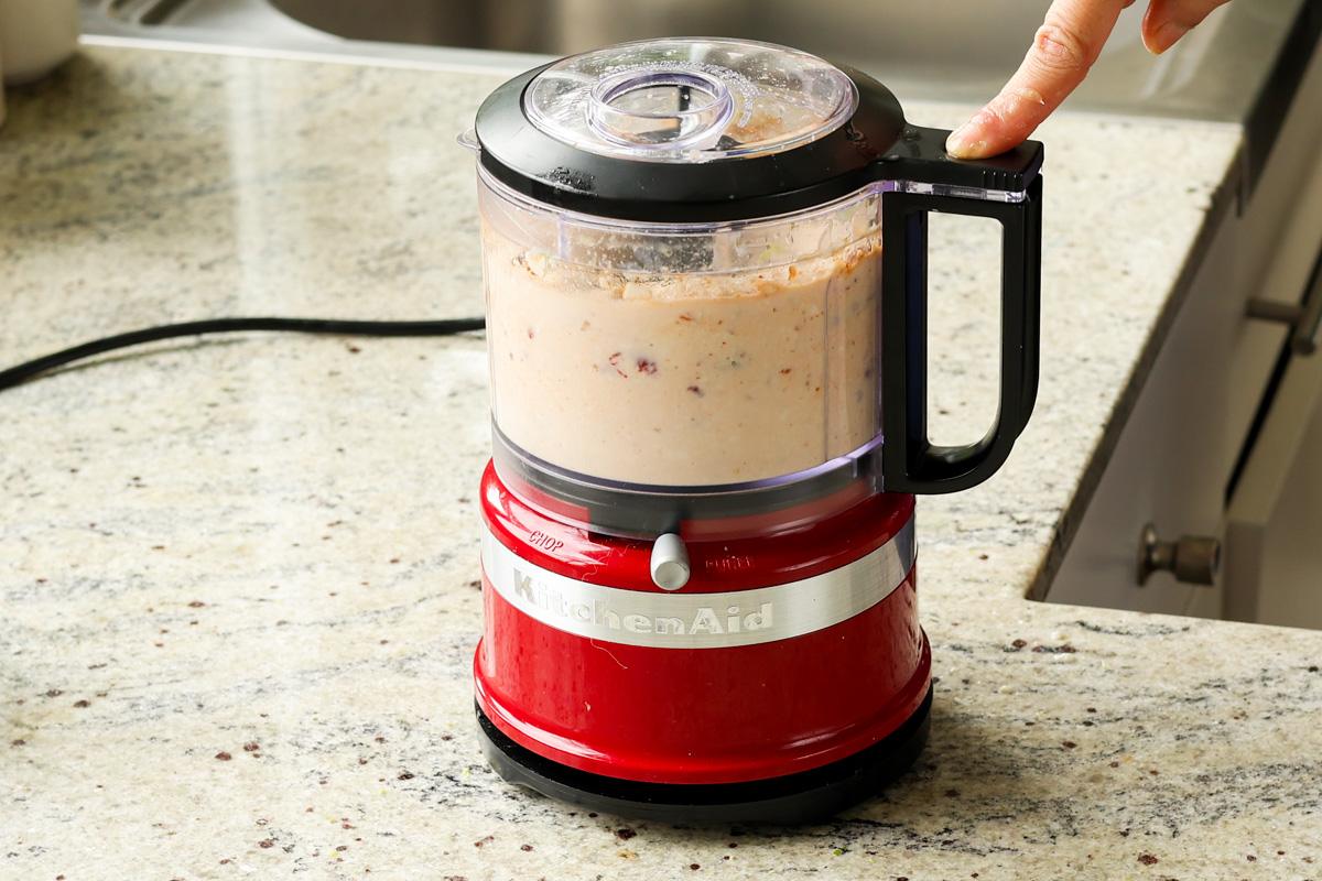 blending the tofu mixture